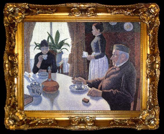 framed  Paul Signac the dining room opus 152, ta009-2